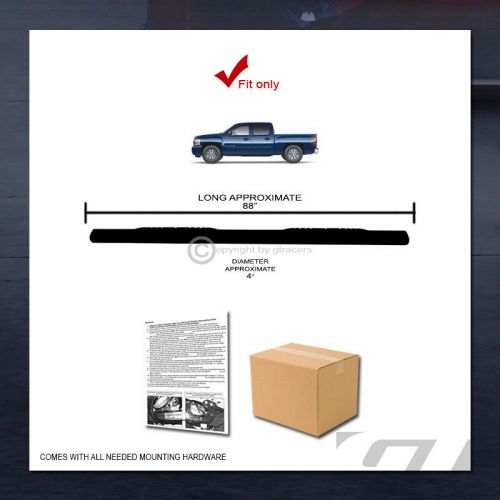 For 2001-2014 Silverado/Sierra Crew Cab 4" Matte Black Oval Side Step Nerf Bars, US $170.00, image 2