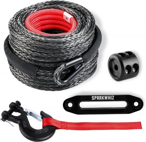 3/8"x100FT 26500LBS Synthetic Winch Rope Winch Line Safety Cable w/Hook US Stock, US $98.99, image 2