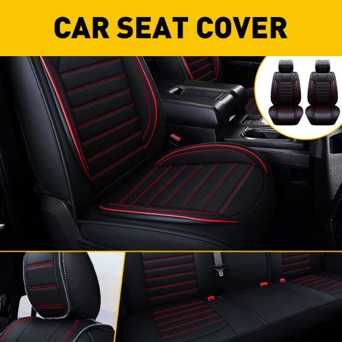 Leather Car Front Rear Seat Cover Full Set Black+Red For 2008-2022 Toyota Tundra, US $99.99, image 10