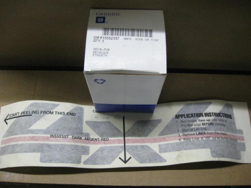 Gm 4x4 decal 15552357