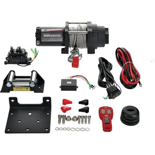 New All Balls 4500 LB Steel Cable REMOTE Winch UTV ATV 4 Bolt Polaris CAN AM, US $344.28, image 4