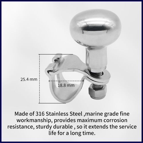 Boat Stainless Steel 5/8"-1" Marine Steering Wheel Assist Maneuvering Knob, US $22.01, image 6