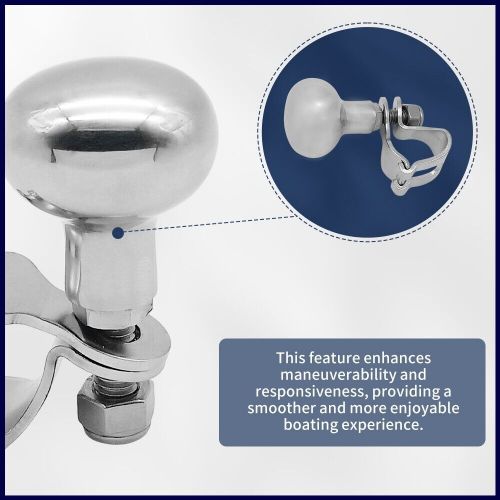 Boat Stainless Steel 5/8"-1" Marine Steering Wheel Assist Maneuvering Knob, US $22.01, image 8