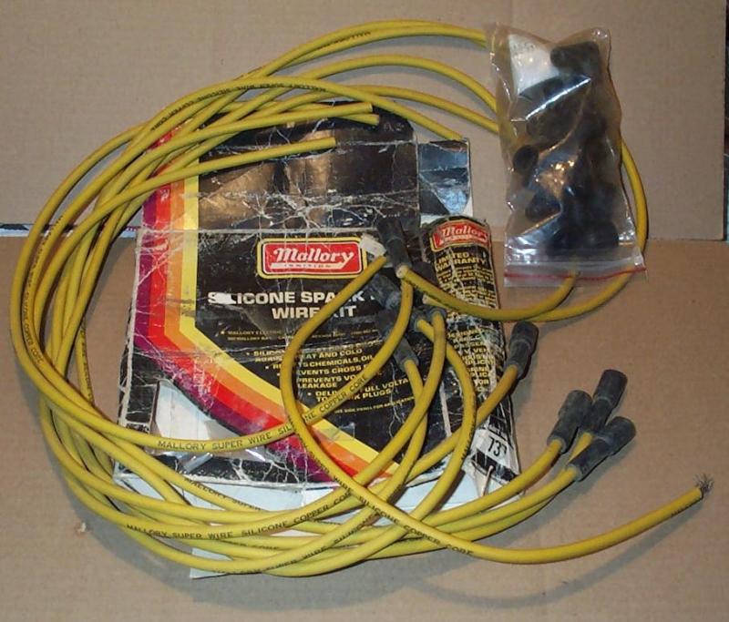 Vintage nos 7mm mallory super wire silicone copper core ignition spark plug wire