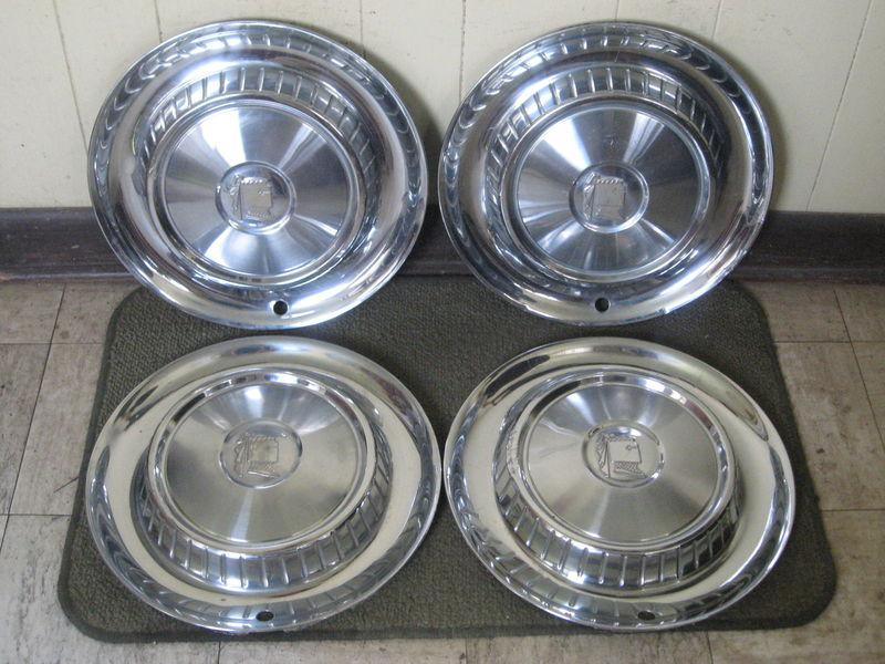 1957 dodge hub caps 14" set of 4 mopar wheel covers 