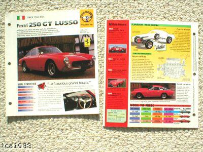 1962 / 1963 / 1964 FERRARI 250 GT LUSSO IMP Brochure, US $10.00, image 2