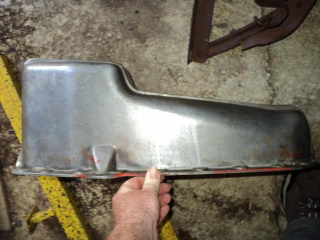 VINTAGE finned aluminium oil pan SBC Chevrolet small block Chevy hot rat rod, US $60.00, image 2