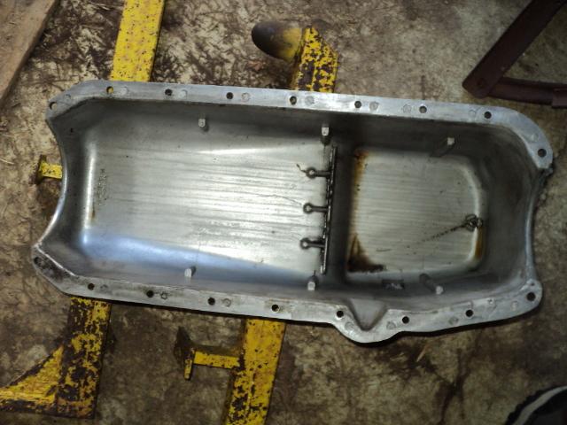 VINTAGE finned aluminium oil pan SBC Chevrolet small block Chevy hot rat rod, US $60.00, image 6