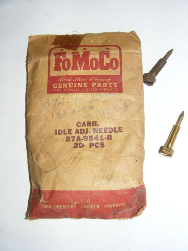 1957 ford carter carb idle adjust needles pair nos new old stock b7a-9541-b