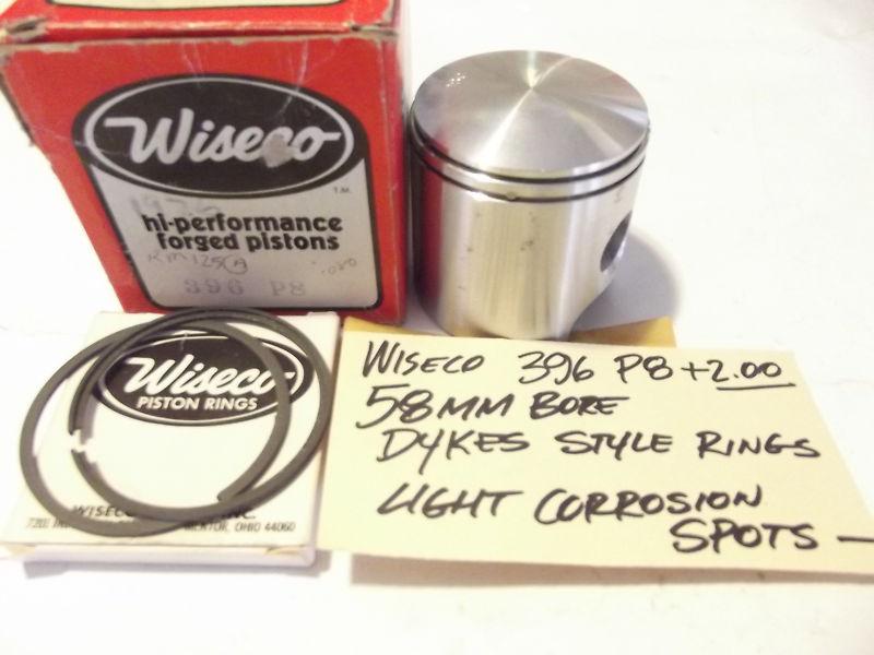 Suzuki wiseco 396 p8 1976 '76 rm125 rm125a piston & ring set +2.00mm os 58mm