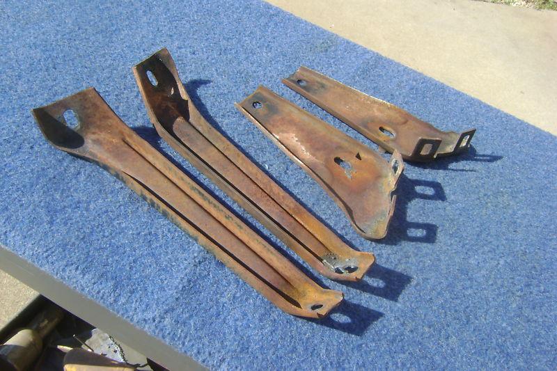 1966 66 ford falcon ranchero rear bumper brackets set solid