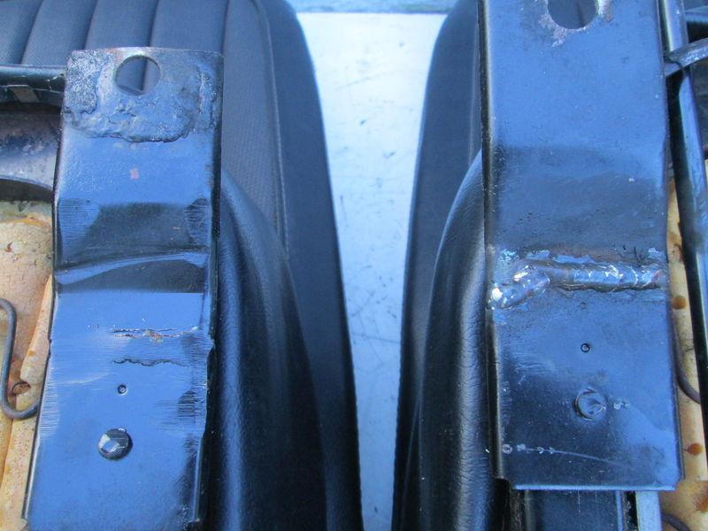 68 PROPER 69-76 CORVETTE SEATS AND TRACKS RH & LEFT BLACK OEM GM C3, US $500.00, image 11