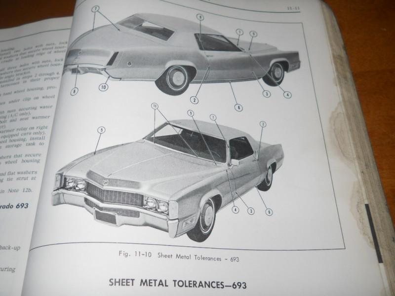 1969 cadillac used original gm service information / shop manual