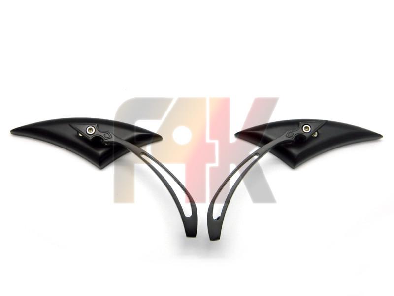 UNIVERSAL BLACK BLADE MOTORCYCLE CRUISER CUSTOM REARVIEW SIDE MIRRORS 8MM 10MM, US $16.95, image 3