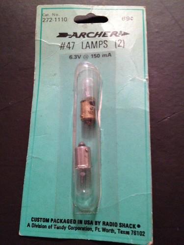 Vintage archer 272-1110 2pk of lamps