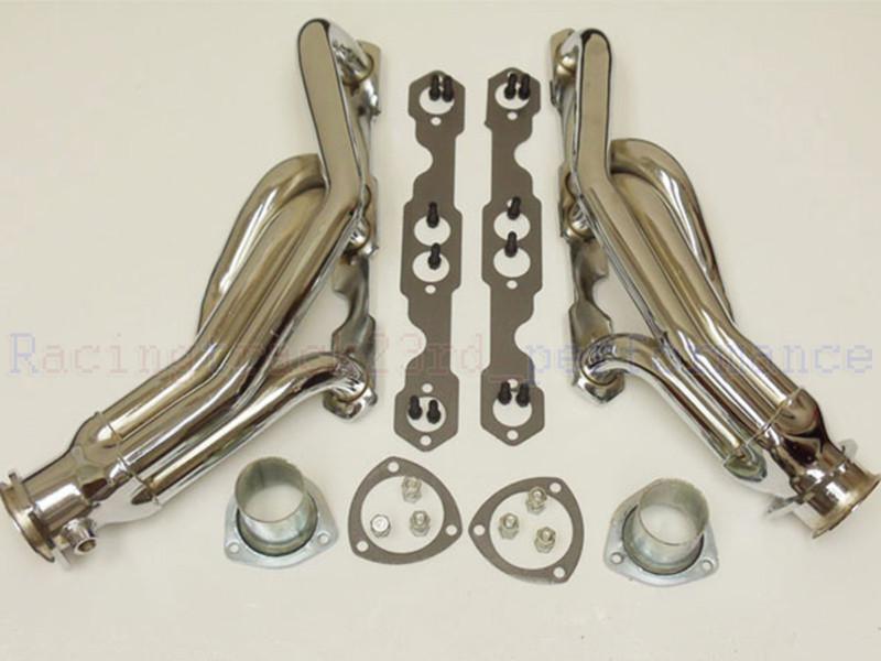 New sbc 1988-1995 truck headers chrome heavy duty 350 c/k 1500 pickup