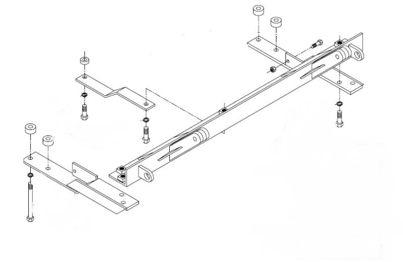 Blue ox bx1003 base plate for acura integra 90-91
