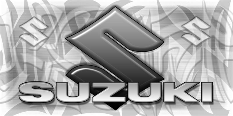 Suzuki street bike dirt bike custom motorcycle banner - suzuki white tribal