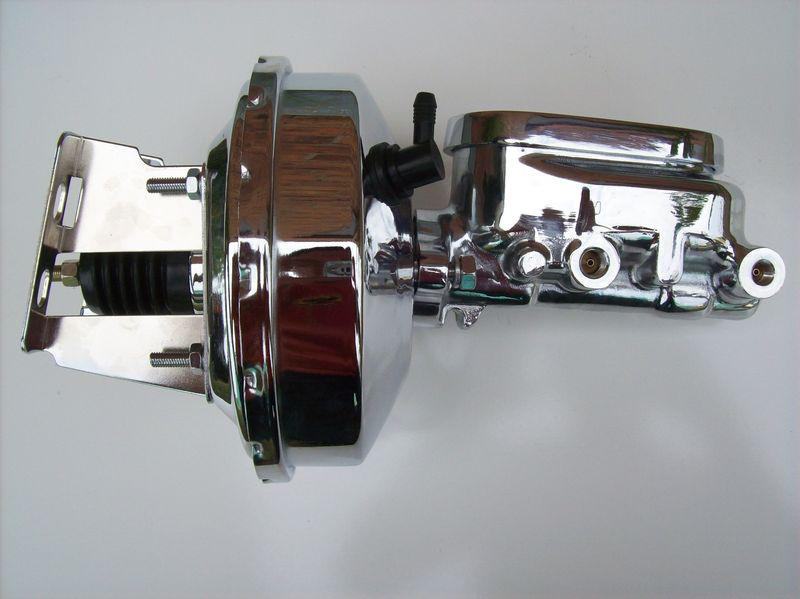 1960-1966 chevy c10 c20 9" chrome booster master kit adjustable prop valve 4f605