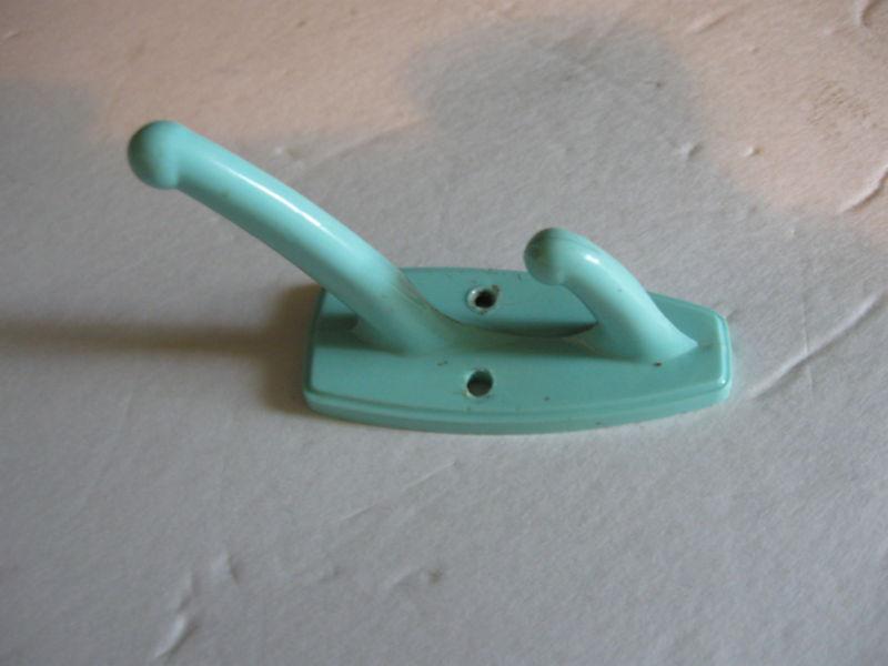 Vintage plastic bluish green clothes hook 1960's-70's