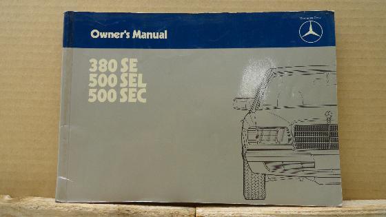 Original 1985 mercedes 380 se 500 sel 500 sec owner's manual # 126 584 00 97