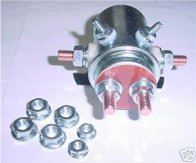 Winch motor industrial marine golf cart continuous duty solenoid 12 volt 6 term.
