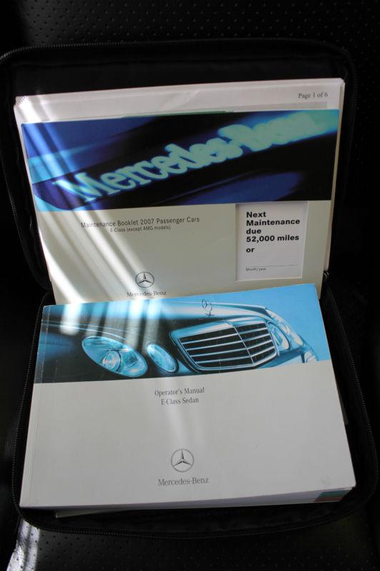 2007 mercedes e class sedan complete owner's manual
