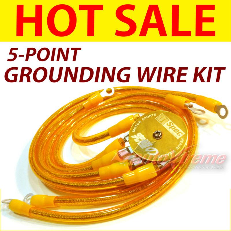 Universal racing kit d1 super earth 5 point grounding system wire strap cables y