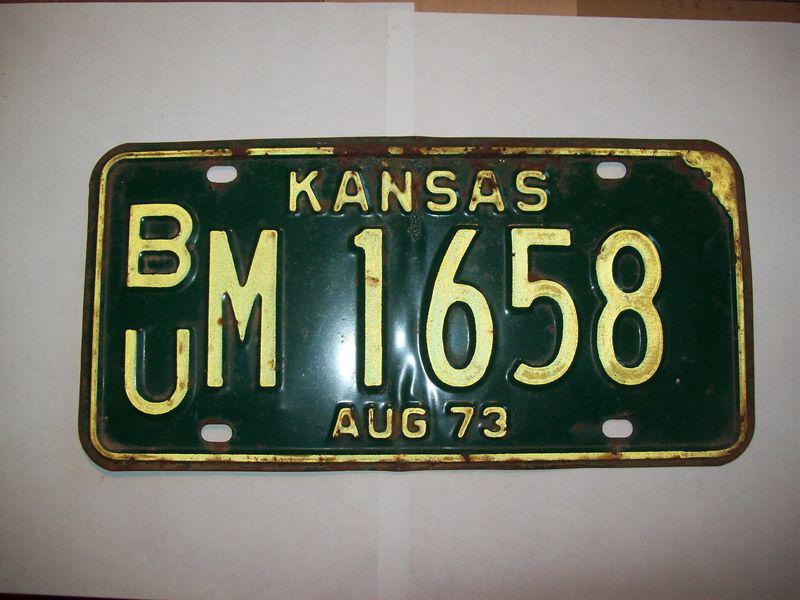 Sell 1973 Kansas License Plate Tag Butler BU County 1658 in Arkansas