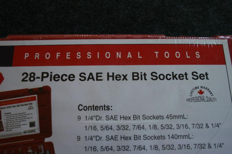 Genius Professional Tools - 28 Piece SAE Hex Bit Socket Set BS-2328HL, US $59.99, image 2