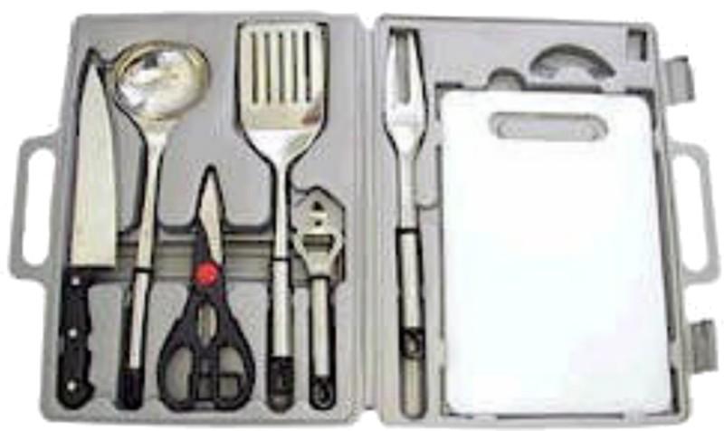 Kitchen tool set w/carry case, rv/camper/trailer, 1-set #11277