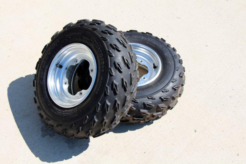 Dunlop kt341 front tires aluminum wheels rims yamaha banshee yfz450 raptor z-76