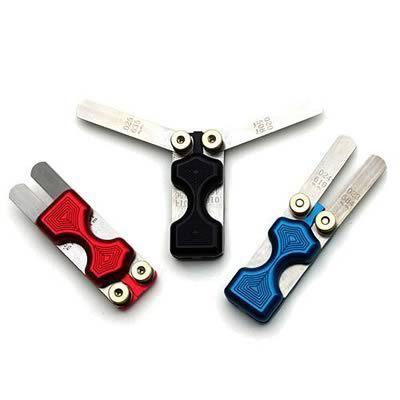 Lsm racing products dual feeler gauge handle aluminum red each fh-200r