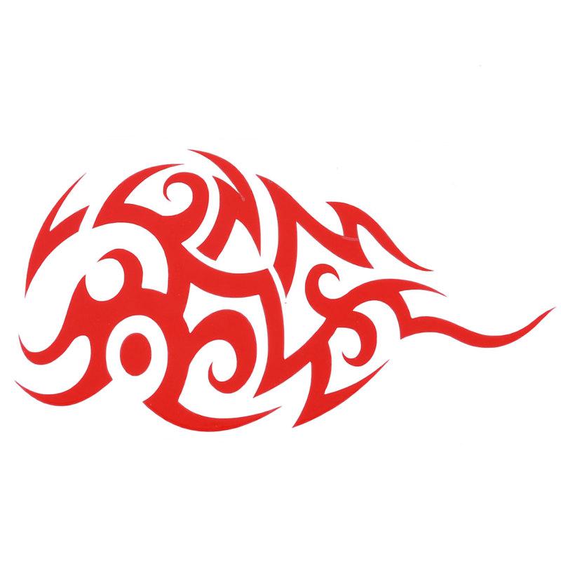 Red plastic self adhesive sticker decal decorative for car