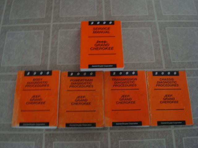 2000 jeep grand cherokee factory shop service manual repair book+4 diagnostic