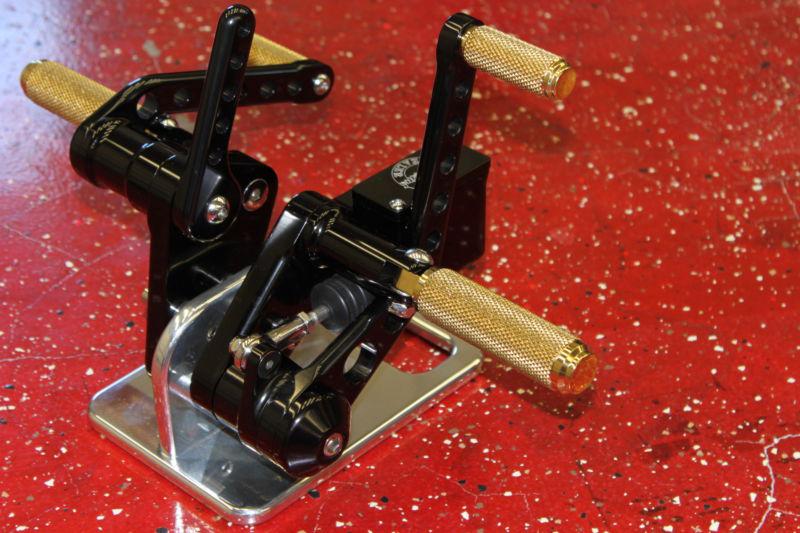 Sell CHROME FORWARD CONTROLS BRASS FOOT PEGS SHIFT PEG HARLEY CHOPPER