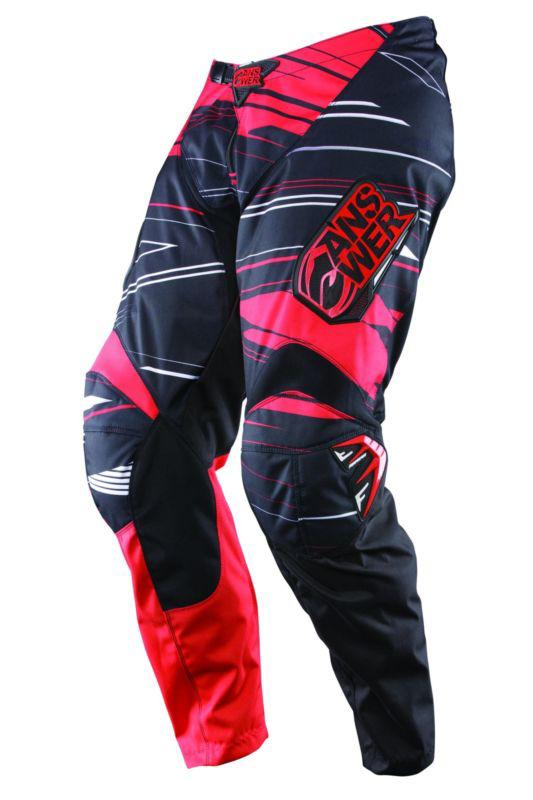 Answer a13 syncron motocross motorcycle pants black red size 28