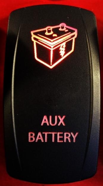Aux battery led backlit marine switch utv sand rail dune buggy boat tactor 