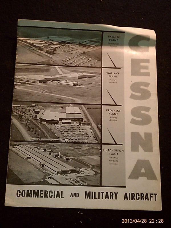 Cessna commercial and military aircraft information booklet 1960's