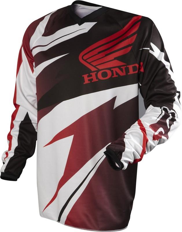 01078-003 fox motorcycle mx atv off road youth red honda jersey 