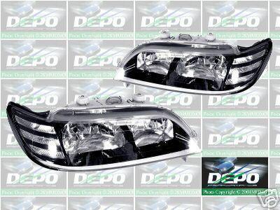 Depo 1997-1999 acural cl jdm style black headlights 2.3l 3.0l new pair