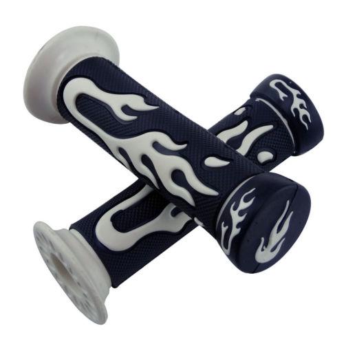 Hand grip handlebar soft rubber 7/8" 22mm universal handle bar grip honda white