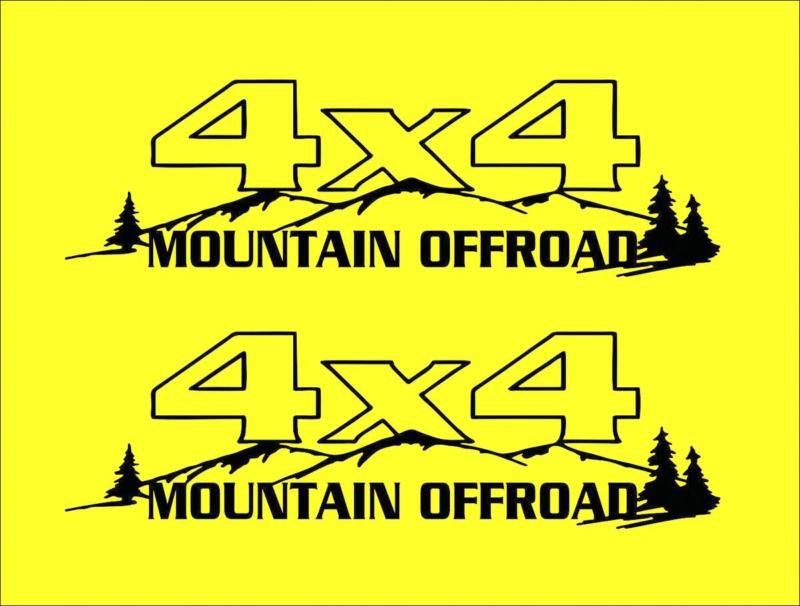 Pair 4x4 mountain offroad jeep wrangler toyota chevy decals stickers vinyl