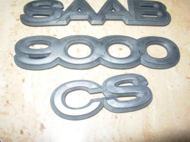 SAAB 9000 CS 3 Pieces Plastic Silver Emblem badge decal logo symbol , US $9.99, image 2