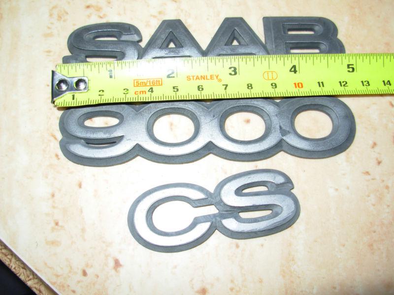 SAAB 9000 CS 3 Pieces Plastic Silver Emblem badge decal logo symbol , US $9.99, image 3