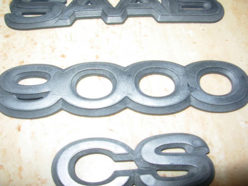 SAAB 9000 CS 3 Pieces Plastic Silver Emblem badge decal logo symbol , US $9.99, image 5