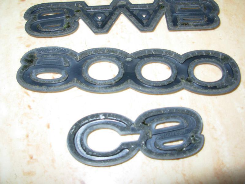 SAAB 9000 CS 3 Pieces Plastic Silver Emblem badge decal logo symbol , US $9.99, image 7