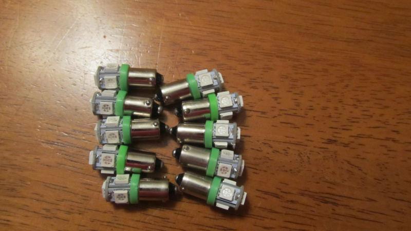  chevy green  mega bright 5 led 12v instrument panel clock smd light bulb nos