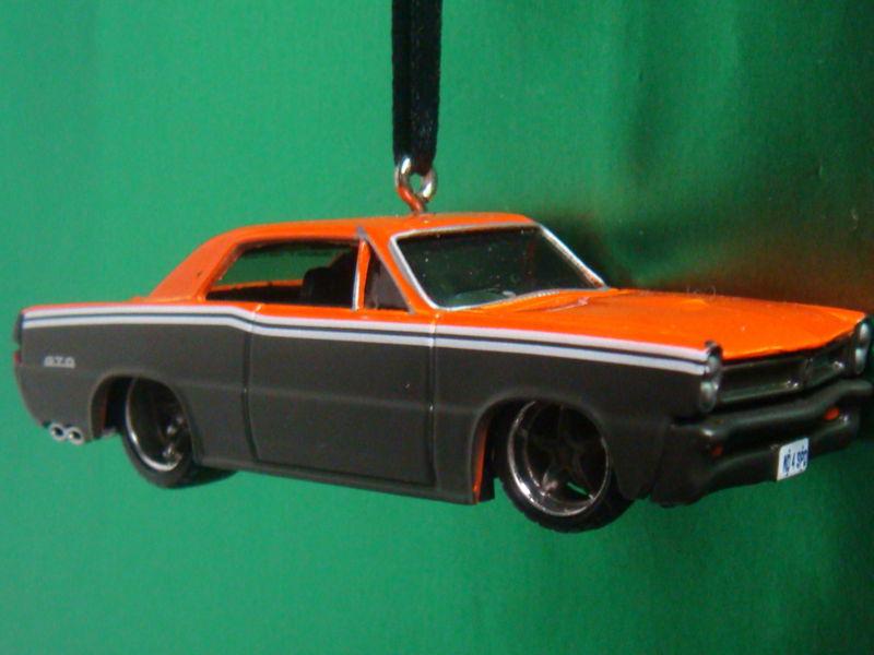 1965 '65 pontiac gto orange / black christmas tree ornament