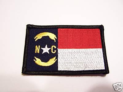 #0086 motorcycle vest patch north carolina state flag